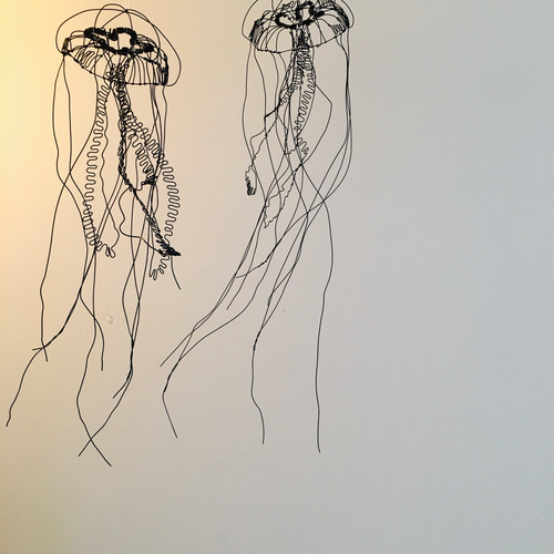 ワイヤーアート ワイヤークラフト クラゲ くらげ 海月 立体・オブジェ