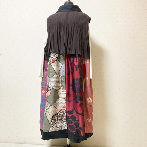 着物リメイク ツギハギワンピース ワンピース yuki-usagi 通販  