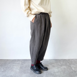 上衣打褶褲/灰色/Mikawa 紡織物 第7張的照片