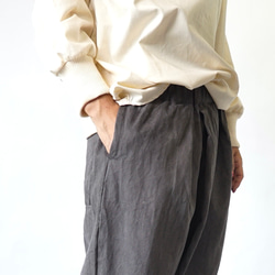 上衣打褶褲/灰色/Mikawa 紡織物 第5張的照片