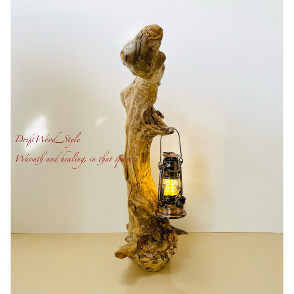 流木インテリア 圧巻の存在感と造形美の流木スタンド ランタンやエアプラントを飾れる置物 北欧 照明 木材 癒し 自然 5枚目の画像