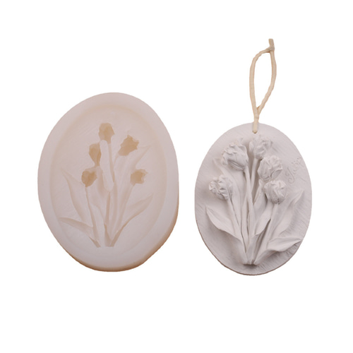 a-01025]シリコンモールド チューリップ 花 アロマ 石膏 型 アロマ