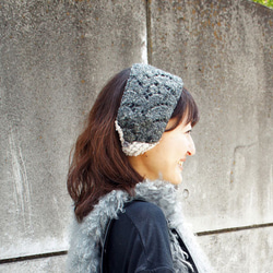 Katya 頭巾【Off-white x Beige + Beige Grey】C2711461grey 第8張的照片