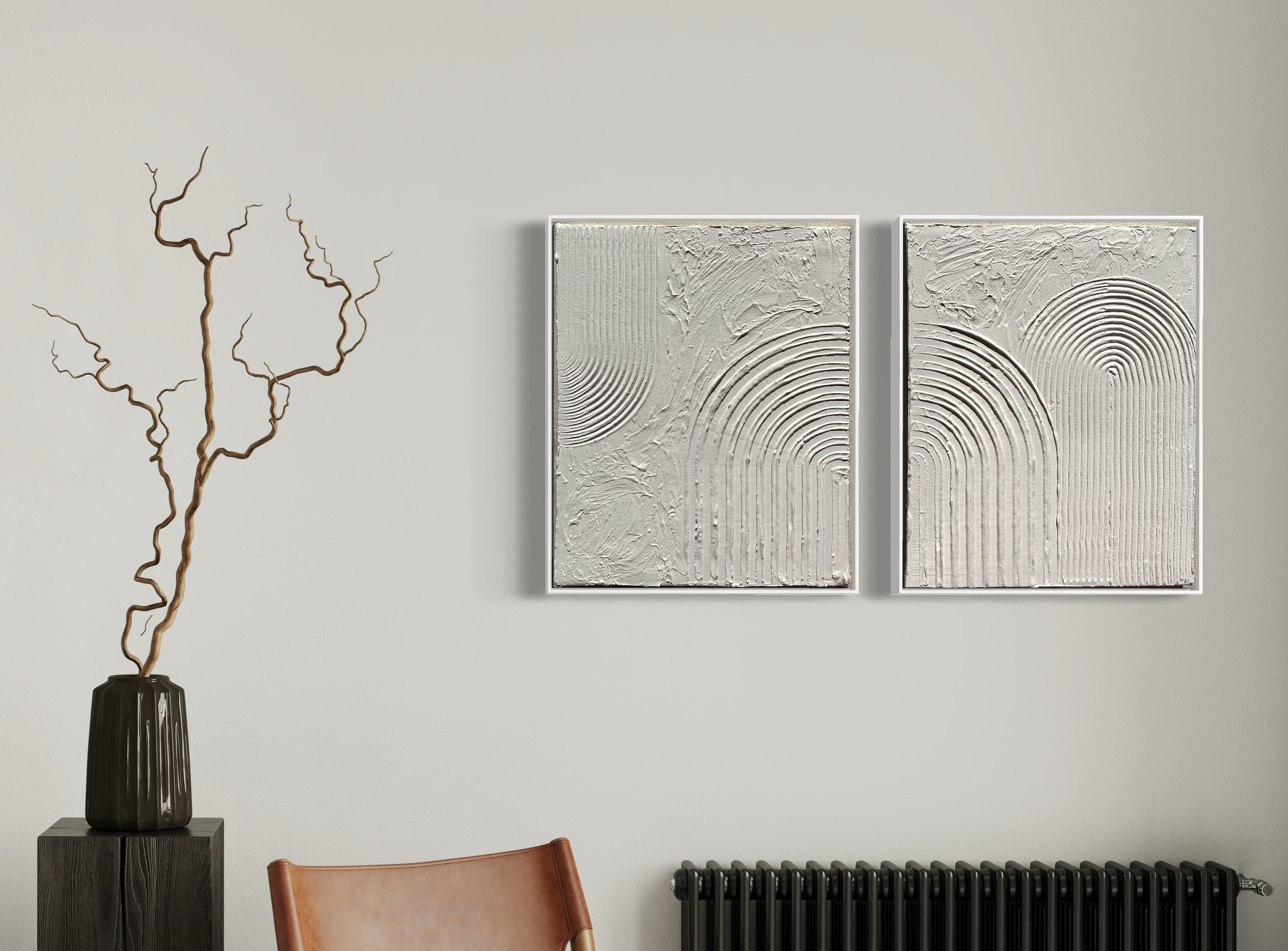 テクスチャアート/Arches White Texture Art４/絵画　クリスマスプレゼント 17,000円