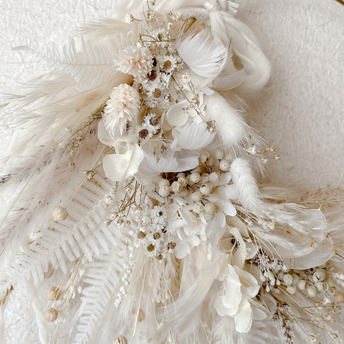 パンパスグラスのホワイトリース ドライフラワー リース riisi 通販