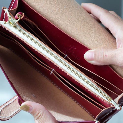 ☆新作キャンペーン中！☆長財布 レディース 革 大容量 牛革手縫い収納