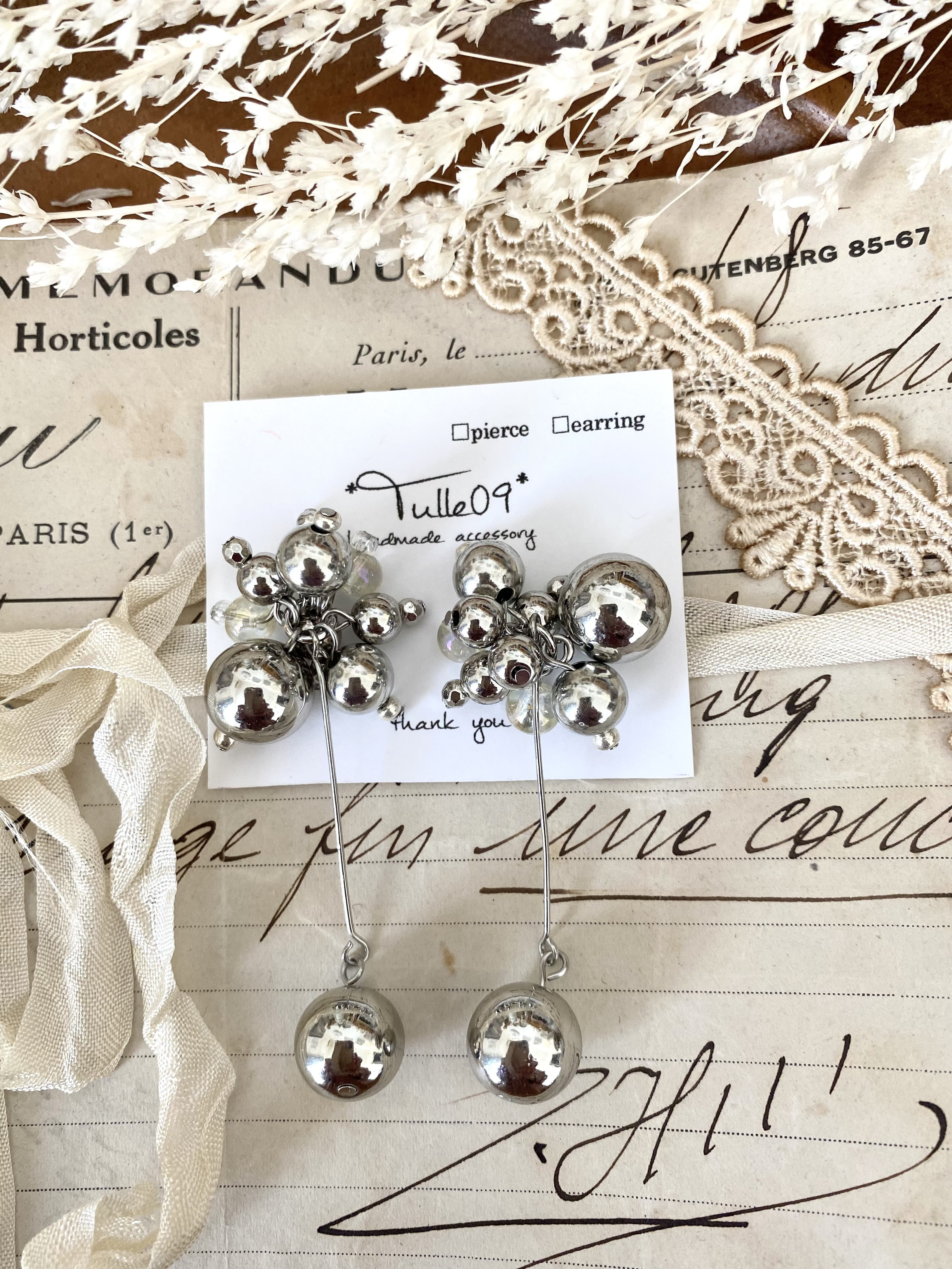 シルバーじゃらじゃらピアス♡イヤリング♡ ピアス（スタッド・一粒