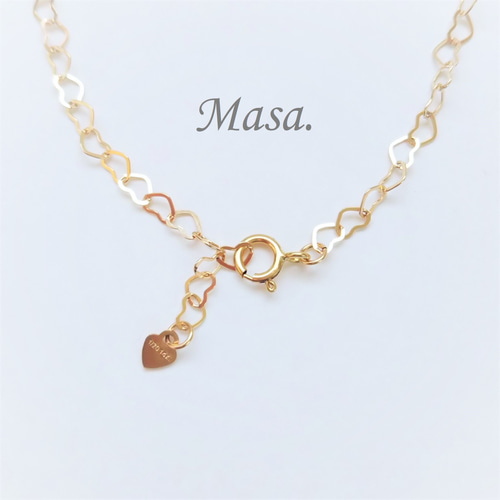 14Kgf】ハートチェーンのブレスレット ブレスレット Masa 通販 