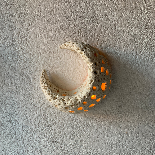三日月crescent〜はちすシリーズ.3」〜オブジェ、壁掛け、照明、月