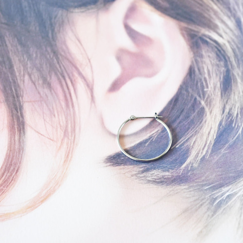 K10 フープ ピアス 直径20mm CA067BSG ピアス（フープ） kyfactory