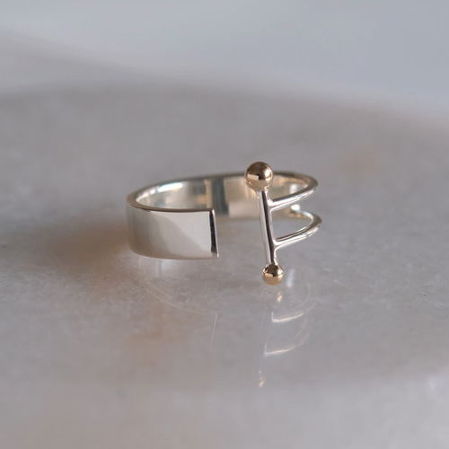 New! KYG×silver "double point ring"コンビカラーリング 金