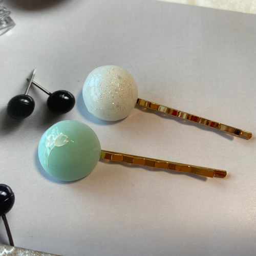 ヘアピン2本セット✩.*˚ティファニーブルー ヘアピン erica 通販