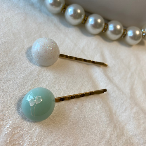 ヘアピン2本セット✩.*˚ティファニーブルー ヘアピン erica 通販