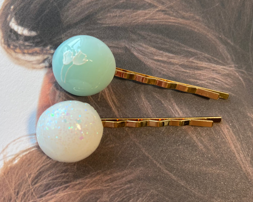 ヘアピン2本セット✩.*˚ティファニーブルー ヘアピン erica 通販