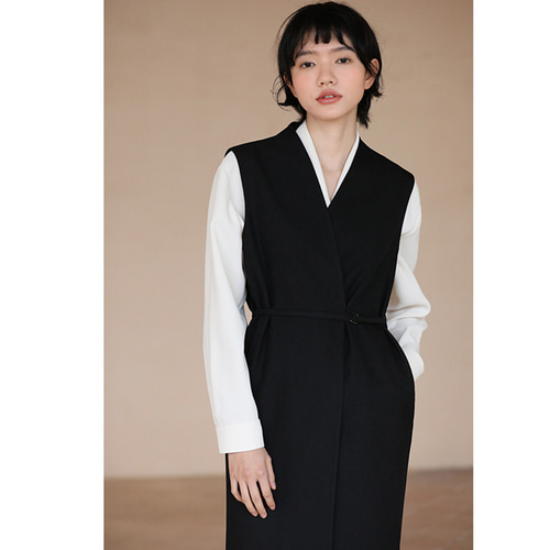 ノースリーブワンピース ノースリーブコート ロングベスト式