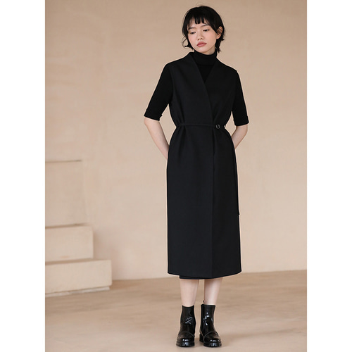 ブラックピースナウ　ノースリーブストライプワンピース　レザースタッズ　サイズM ブラックピースナウ ノースリーブストライプワンピース レザー