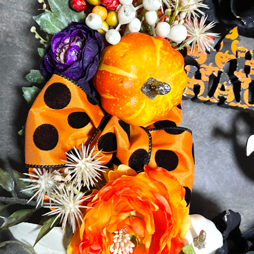 No.wreath-15488/ハロウィンリース22-(25) オバケ45cm/アーティ