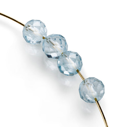 ∴天然石ビーズ∵ホワイトシェル×クリスタル ローゼンジカービング 1個