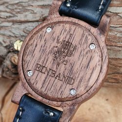 【木製腕時計】EINBAND Glanz スタイリッシュ 天然 木の時計 ウッドウォッチ 本革レザーベルト【32mm】 6枚目の画像
