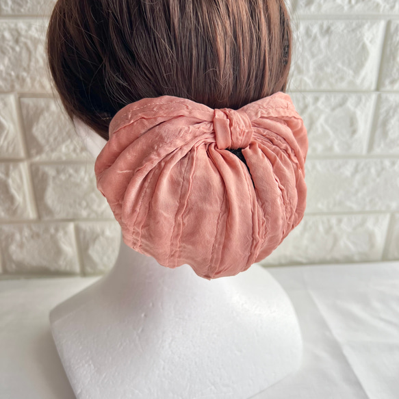 ふんわりシニヨンバレッタ　全3色　ネット付きバレッタ⋈シニヨンネット　簡単まとめ髪　おだんごヘアアレンジ　 7枚目の画像