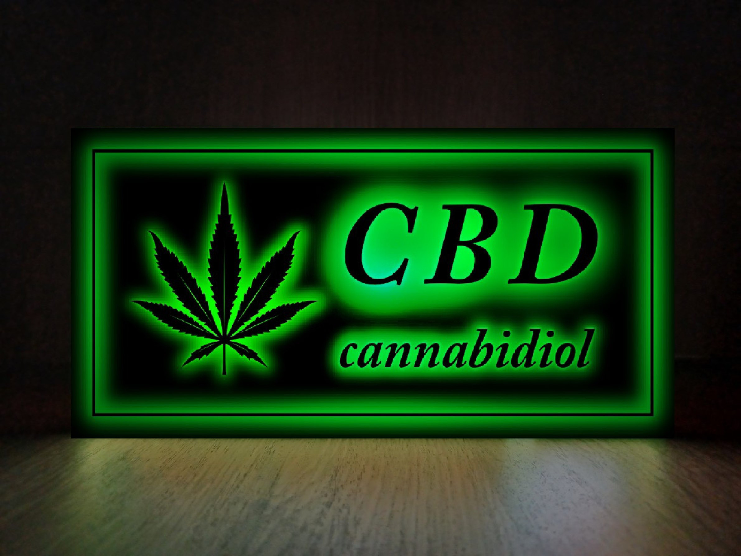 【Mサイズ】大麻 CBD オイル 医療 レゲエ ベイプショップ タバコ サイン ランプ 看板 置物 雑貨 ライトBOX