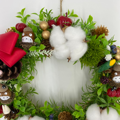 早割 森のどんぐり クリスマスリースL リース さくらどんぐり工房 通販