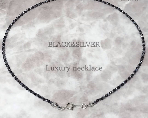 Amazon | [OVER-9] テラヘルツ ブラックスピネル ネックレス 6mm