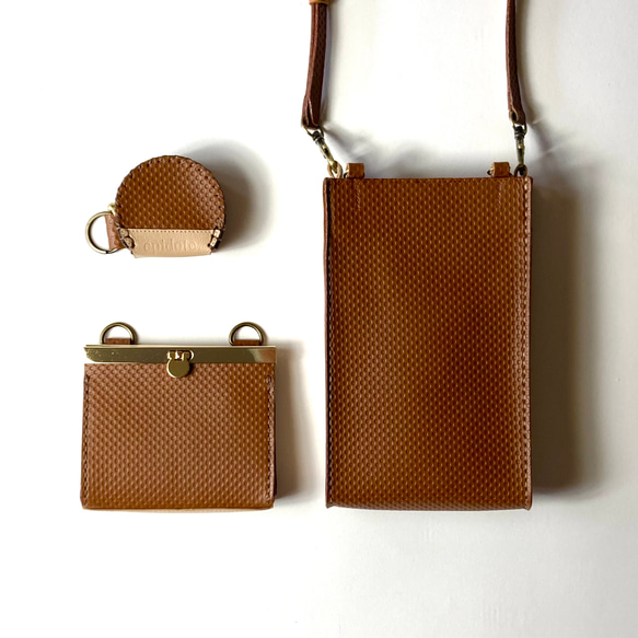 【これひとつでお出かけ】smartphone case & wallet #brown 3枚目の画像