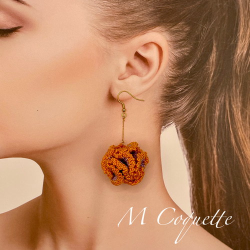 受注製作】カーネーションボールクロッ｜M Coquette-編み物の個性的な 