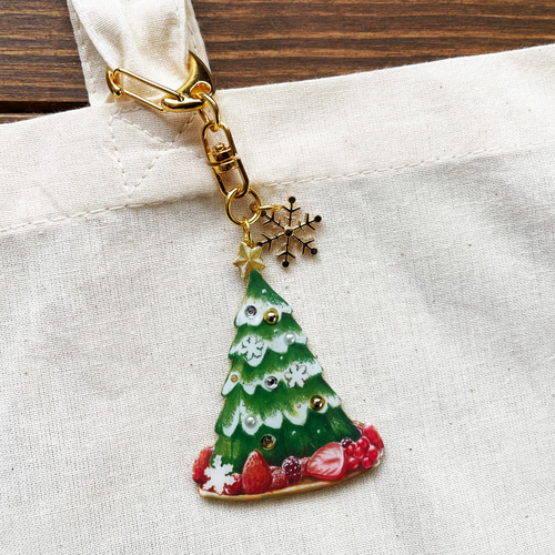 クリスマスツリーケーキバッグチャーム【12月25日までの限定&受注生産