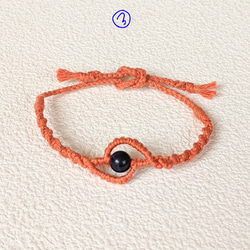 ☆Blue  tiger  eye★  ミサンガ  Bracelet  Hemp 4枚目の画像