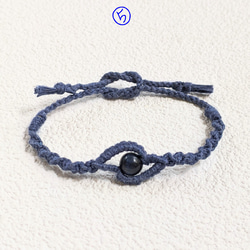 ☆Blue  tiger  eye★  ミサンガ  Bracelet  Hemp 6枚目の画像