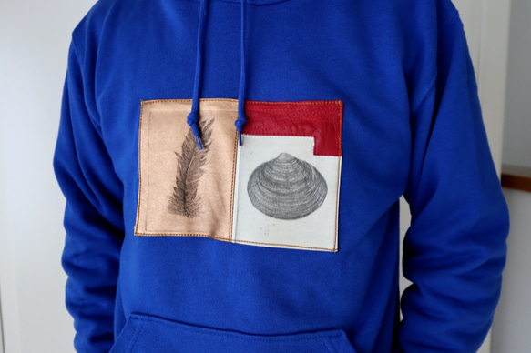 特別価格ーすぐ発送ーArt Sweatshirts-アートスウェットシャツー青-L 2枚目の画像