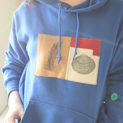 特別価格ーすぐ発送ーArt Sweatshirts-アートスウェットシャツー青-L 10枚目の画像