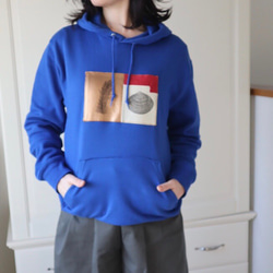 特別価格ーすぐ発送ーArt Sweatshirts-アートスウェットシャツー青-L 7枚目の画像