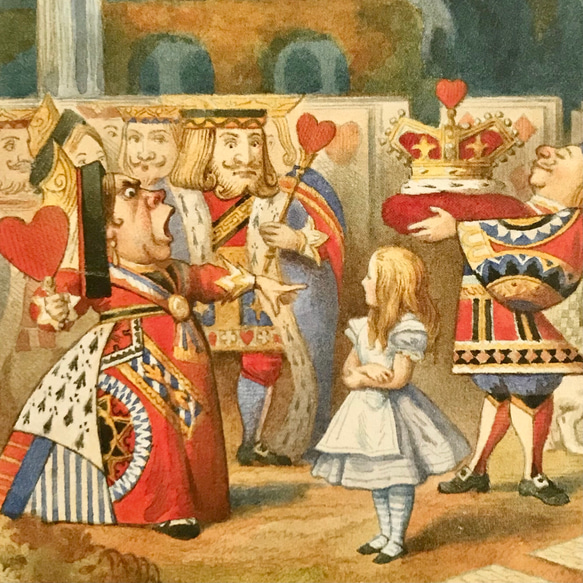 「不思議の国のアリス」【ハートの王様と女王 B】レッド　ピアスorイヤリング 7枚目の画像