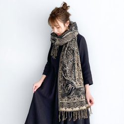 ウズベキスタン直輸入 カシミヤ100% 刺繍ストール マフラー Maryanor