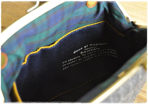 【受注製作】ハリスツイード　巾着トート＋がま口 セット　ショルダー バッグ 10枚目の画像