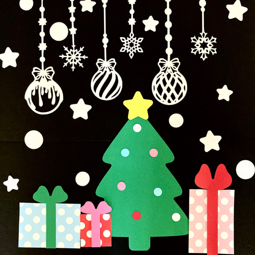 壁面飾り クリスマス 飾り ツリー 手作り 12月 壁面装飾 その他