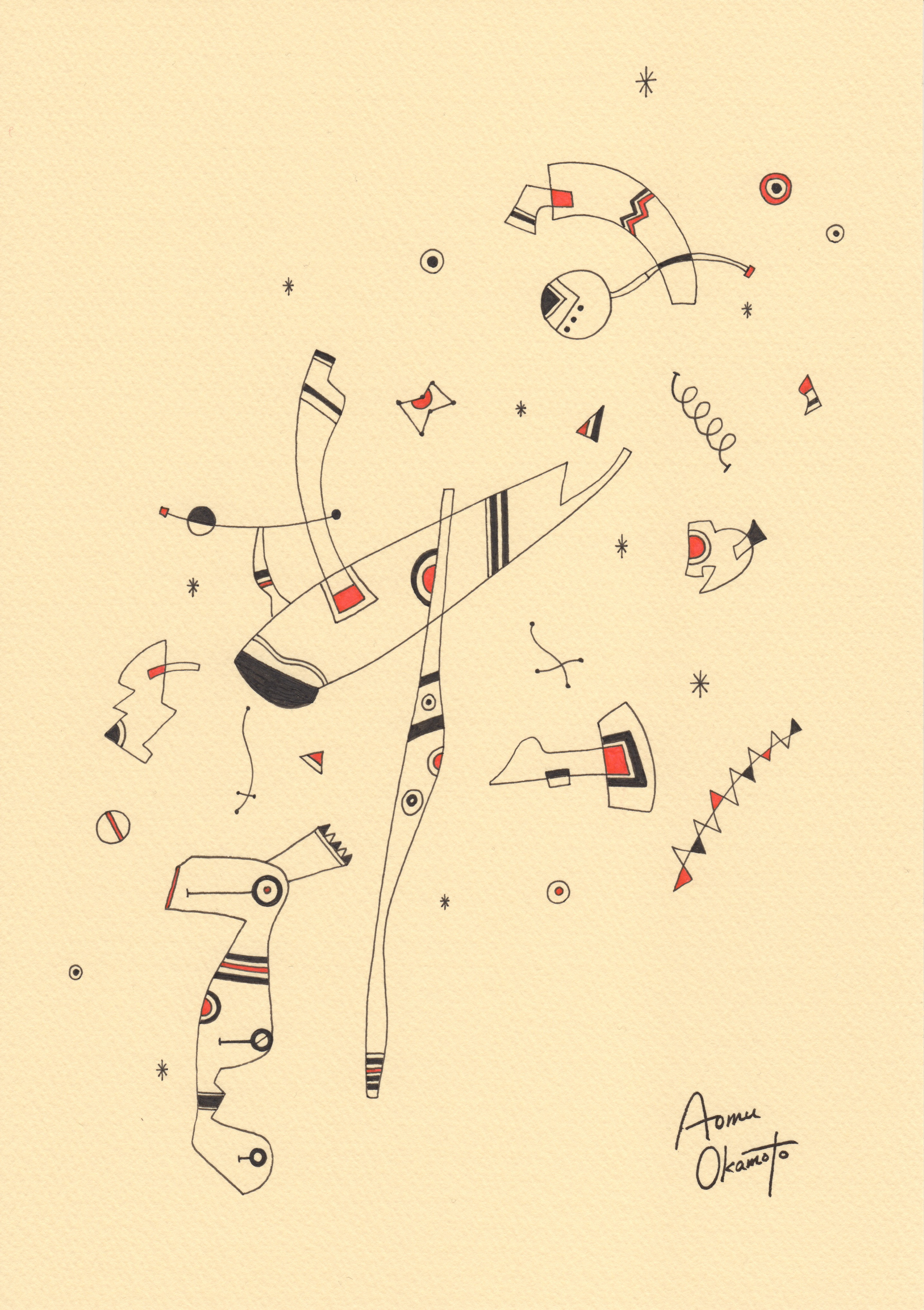 DRAWING 『In the sea』by Aomu Okamoto