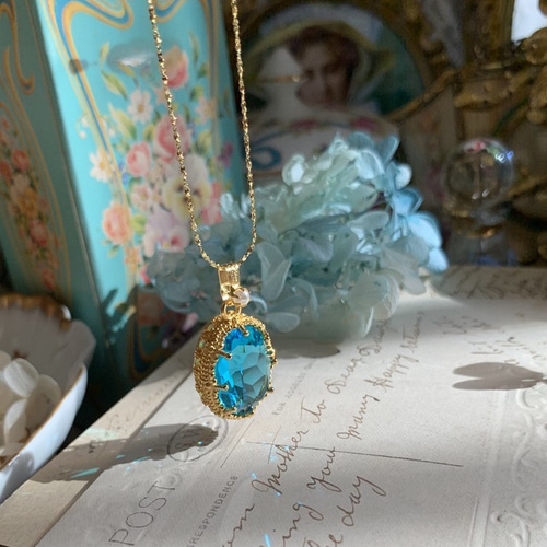 Tinker bell❣️ トルマリンネックレス グリーン 黄茶 ブルー 青