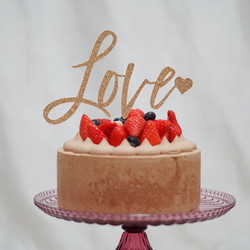 Love ♡ ウェディング 結婚式 ケーキトッパー　（カラーアクリル変更可） 3枚目の画像