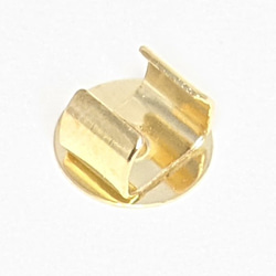 留め具 台座付き ヘアゴム用 50個 ゴールド 8mm ハンドメイド 素材 DIY 銀 大容量 とめ具 3枚目の画像