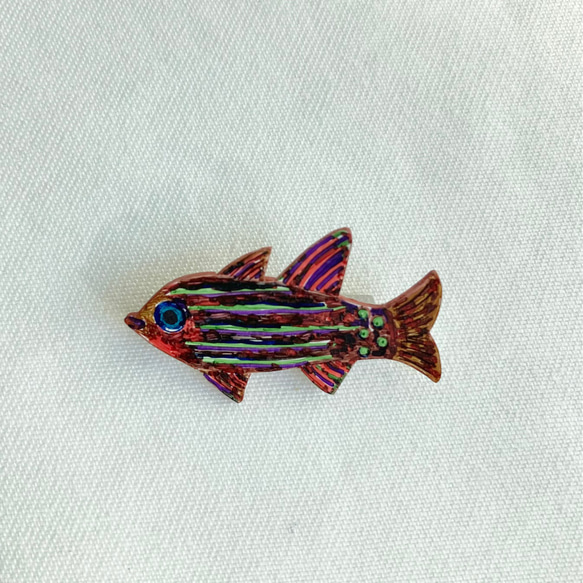 ブローチ：ヒラテンジクダイ幼魚 1枚目の画像