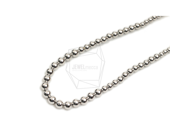 CHN-067-R【1個入り】ネックレスボールチェーン,ball chain necklace 1枚目の画像