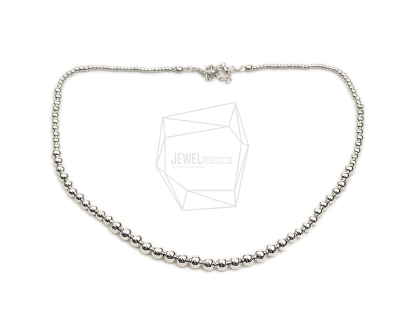 CHN-067-R【1個入り】ネックレスボールチェーン,ball chain necklace 3枚目の画像