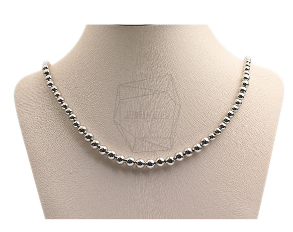 CHN-067-R【1個入り】ネックレスボールチェーン,ball chain necklace 5枚目の画像