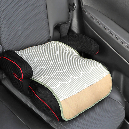 お得なジュニアシートカバー2点セット】ストライプグリーン シート