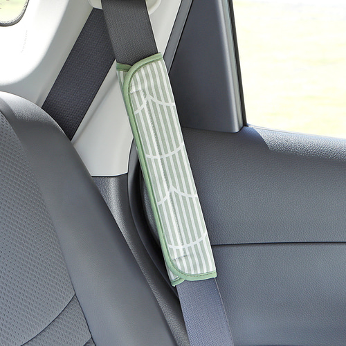 お得なジュニアシートカバー2点セット】ストライプグリーン シート