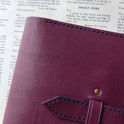 イタリア革の手帳カバー／A6サイズ／紫 9枚目の画像